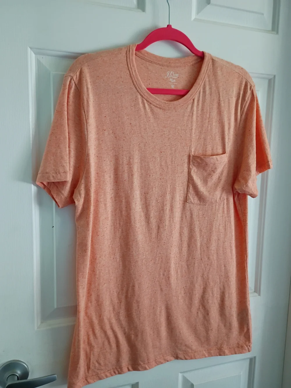 J. Crew Men's Peach Pocket T-Shirt